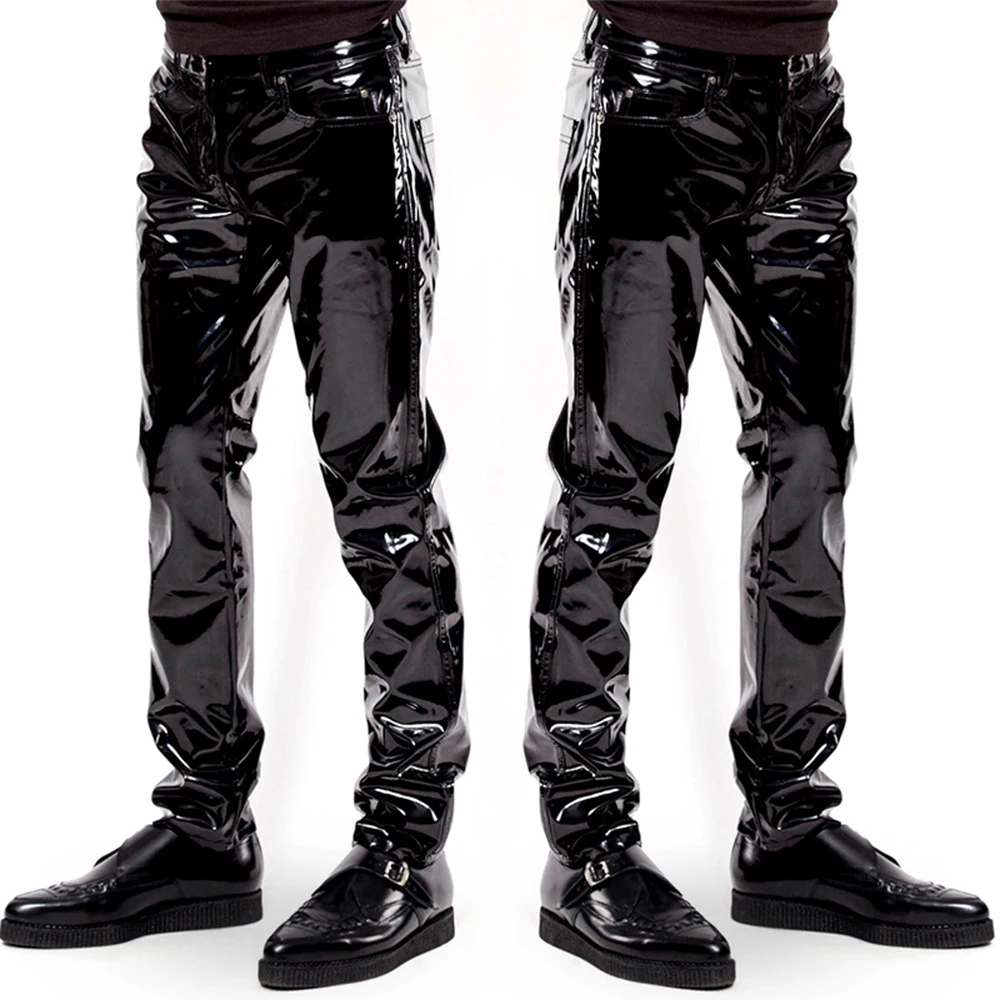 Men'S Gothic Formal Wear - الرجال فو الجلود البلاستيكية السراويل السراويل
