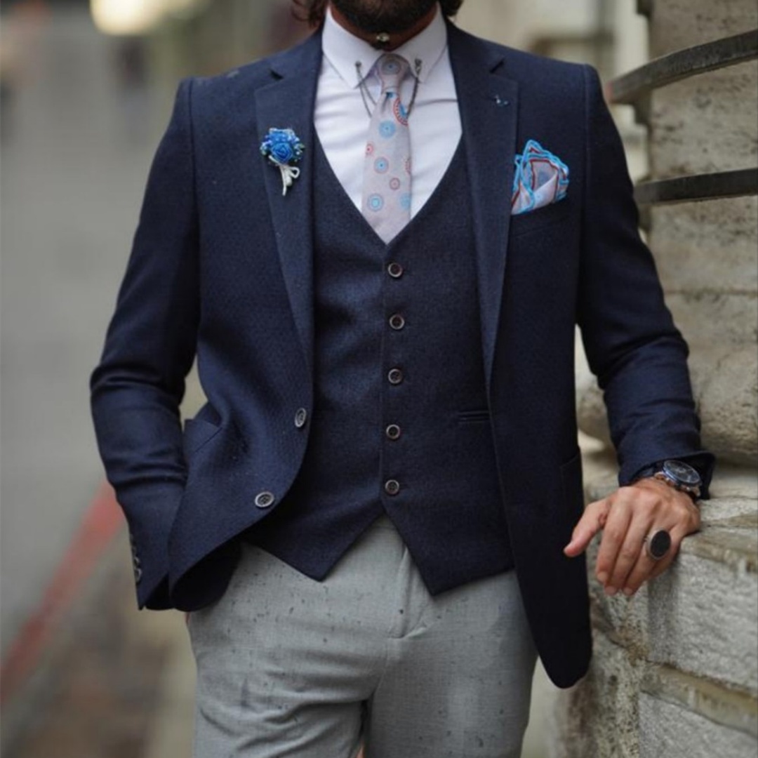 بدلات رجالية أنيقة باللون الأز - مراجعة Men'S Formal Wear Not Suit وسعره