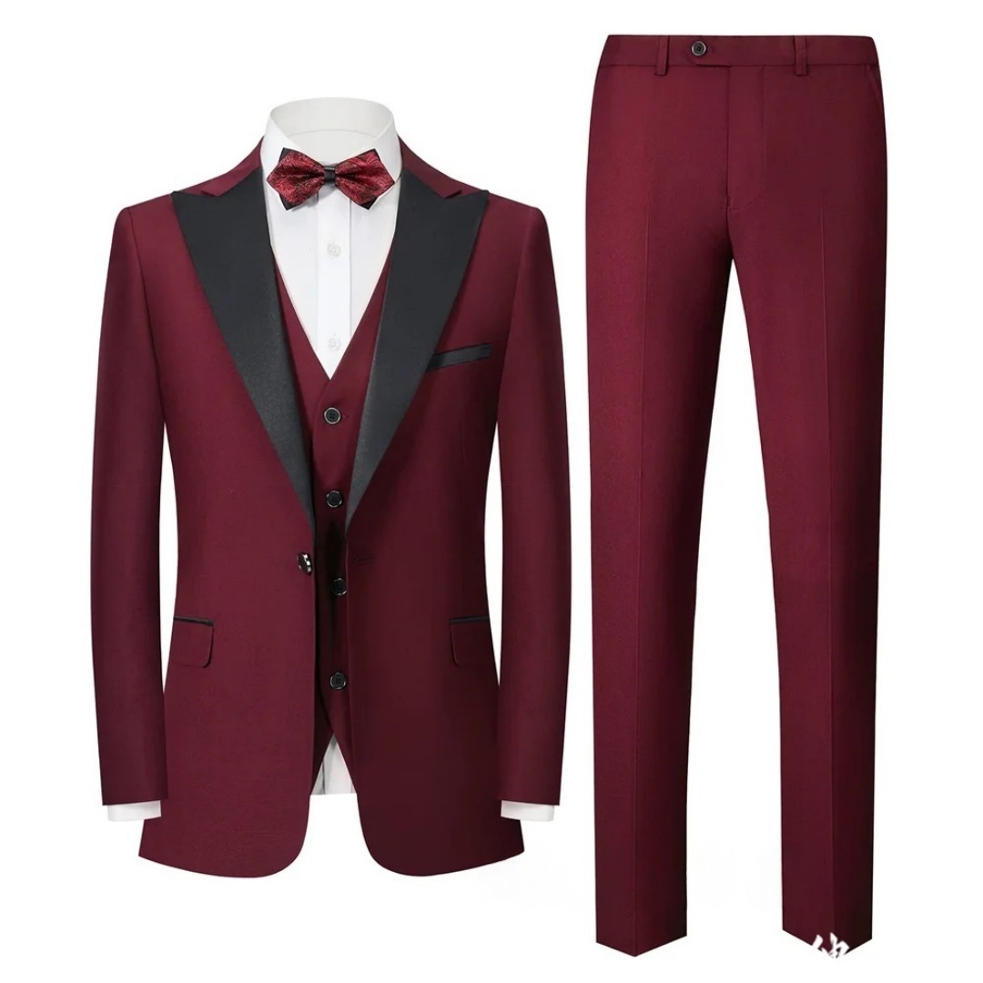 بدلة رجالية من 3 قطع بلون موحد - مراجعة Men'S Formal Wear Not Suit وسعره