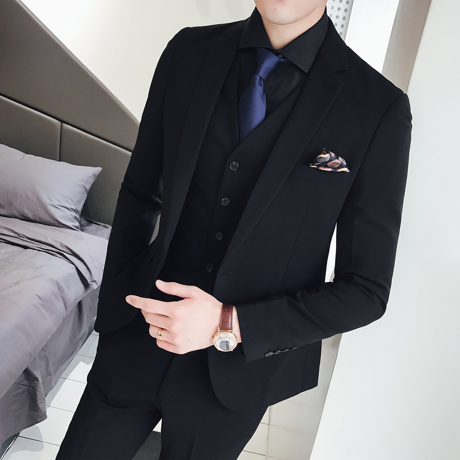 بدلة رجالية من ثلاث قطع، تصميم - مراجعة Men'S Formal Wear Not Suit وسعره