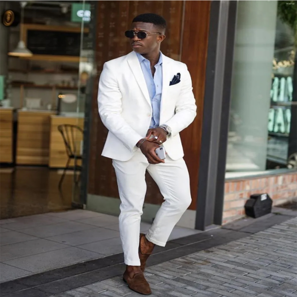 بدلة رجالية رسمية بيضاء بقصة ك - مراجعة Men'S Formal Wear Not Suit وسعره
